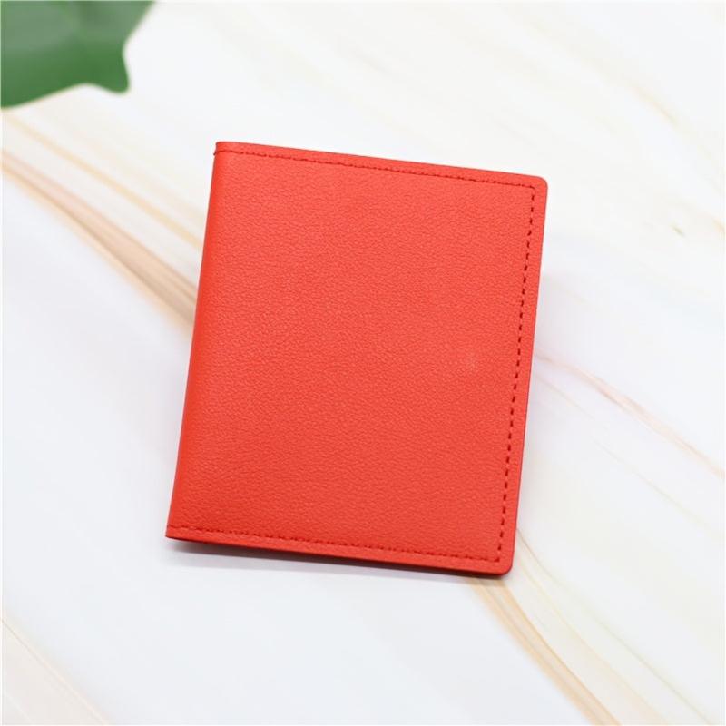 Leather Card Holder Credit Card Case With 6 Card Slots & 2 Big Position