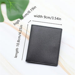 Leather Card Holder Credit Card Case With 6 Card Slots & 2 Big Position