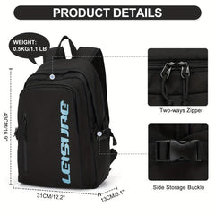 Casual Letter Backpack: Large Capacity, Preppy Style, Travel Storage Bag