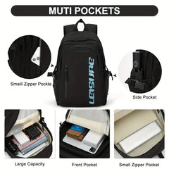 Casual Letter Backpack: Large Capacity, Preppy Style, Travel Storage Bag