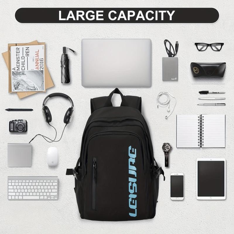Casual Letter Backpack: Large Capacity, Preppy Style, Travel Storage Bag