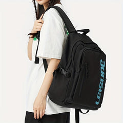 Casual Letter Backpack: Large Capacity, Preppy Style, Travel Storage Bag