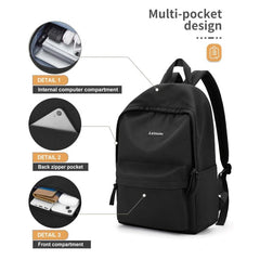 Casual Nylon Laptop Backpack Preppy Style Schoolbag Large Capacity