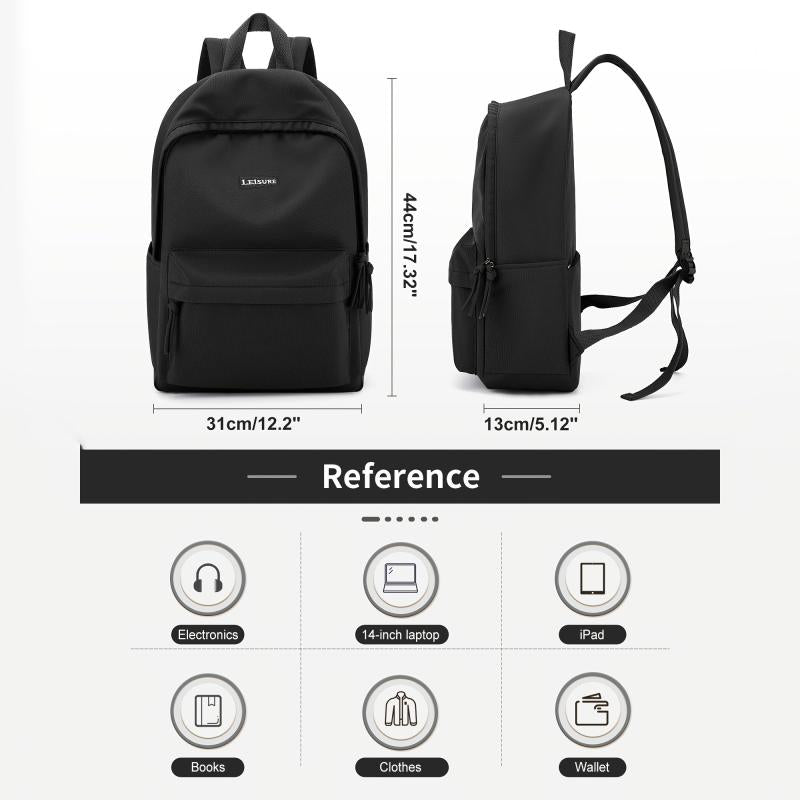 Casual Nylon Laptop Backpack Preppy Style Schoolbag Large Capacity