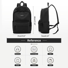 Casual Nylon Laptop Backpack Preppy Style Schoolbag Large Capacity