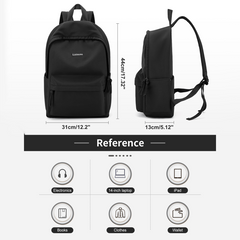 Casual Nylon Laptop Backpack Preppy Style Schoolbag Large Capacity