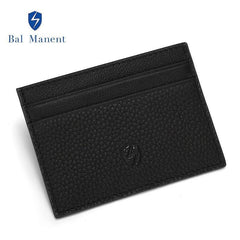 Bal Manent Leather Card Holder For Men Youth Cowhide Mini Card Holder