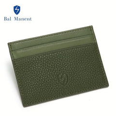 Bal Manent Leather Card Holder For Men Youth Cowhide Mini Card Holder