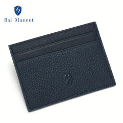 Bal Manent Leather Card Holder For Men Youth Cowhide Mini Card Holder