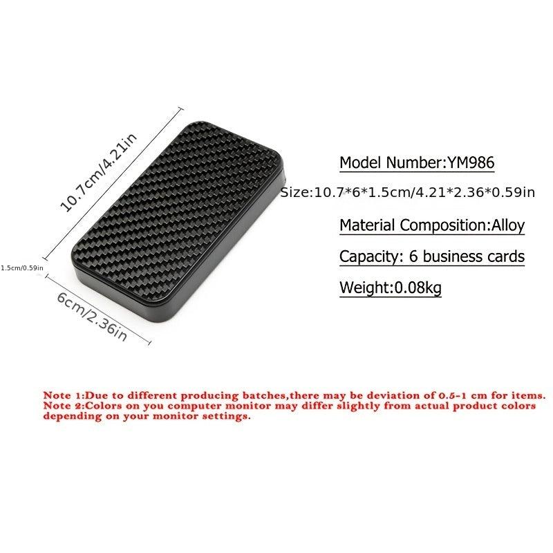 Carbon Fiber Aluminum Card Holder Wallet RFID Credit Holder