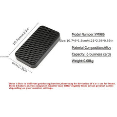 Carbon Fiber Aluminum Card Holder Wallet RFID Credit Holder