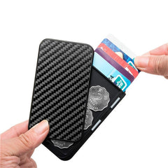 Carbon Fiber Aluminum Card Holder Wallet RFID Credit Holder