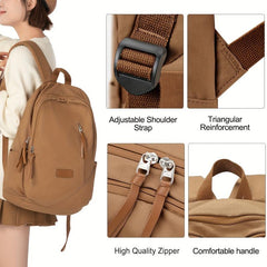 Minimalist Solid Backpack For School Preppy Daypack