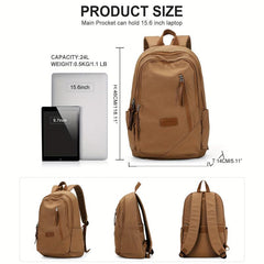 Minimalist Solid Backpack For School Preppy Daypack