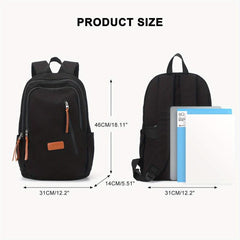 Minimalist Solid Backpack For School Preppy Daypack
