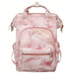 Luck Print Tote Backpack Large Capacity School Bag