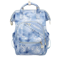 Luck Print Tote Backpack Large Capacity School Bag