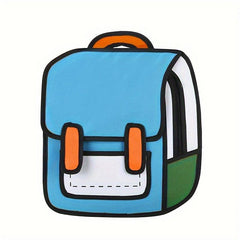 2D Anime Backpack Cartoon Drawing Schoolbag For Teenager Girls Boys