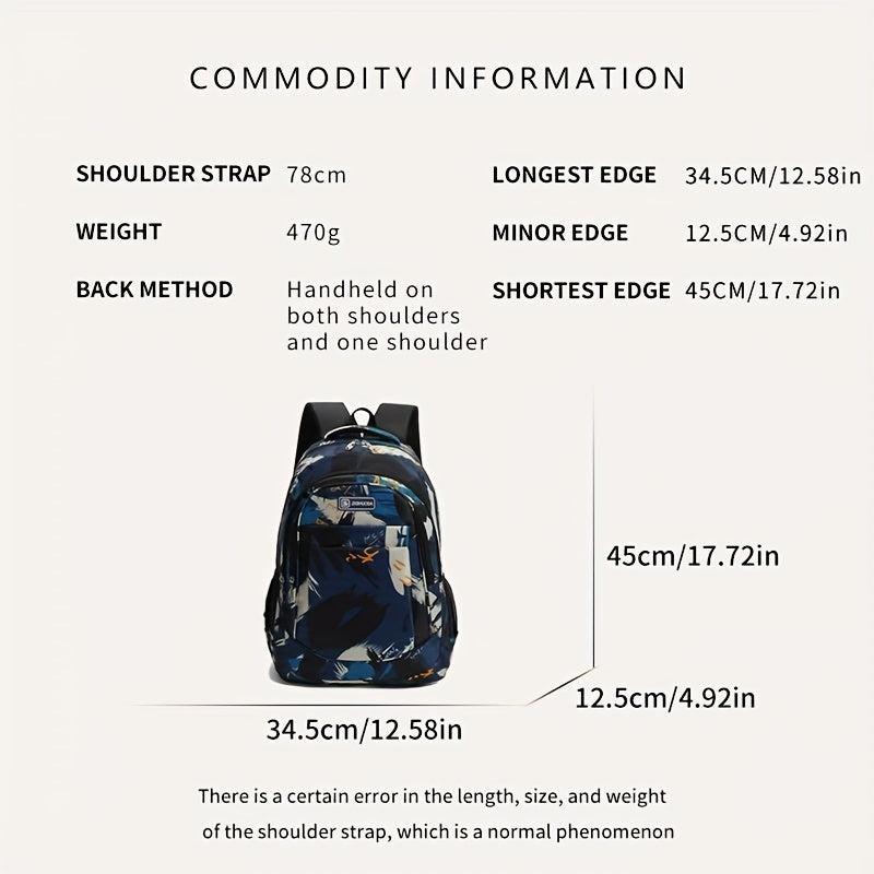 Large Capacity Travel Backpack Preppy Casual Laptop Bag