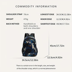 Large Capacity Travel Backpack Preppy Casual Laptop Bag