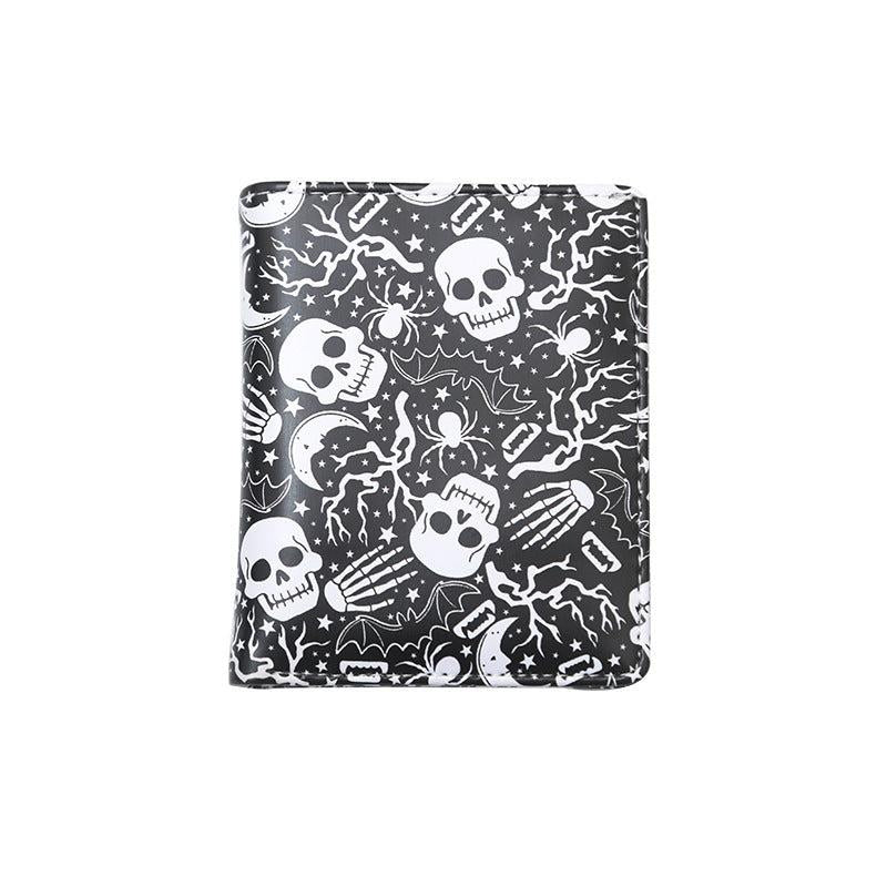 Halloween Skull Wallet Clutch Bag Multi Card Holder Horror Night Purse