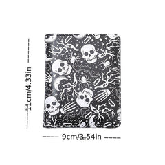 Halloween Skull Wallet Clutch Bag Multi Card Holder Horror Night Purse