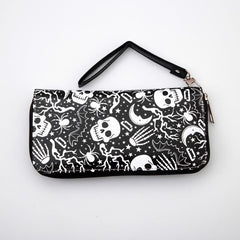 Halloween Skull Wallet Clutch Bag Multi Card Holder Horror Night Purse