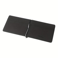 Men's Small Money Clip Card Case Bifold Holder