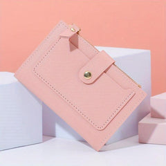 Zipper Bifold Wallet Mini card Holder Zipper Coin Purse