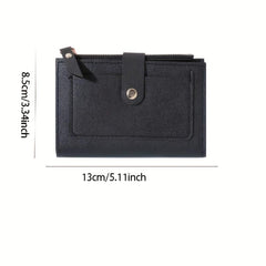 Zipper Bifold Wallet Mini card Holder Zipper Coin Purse