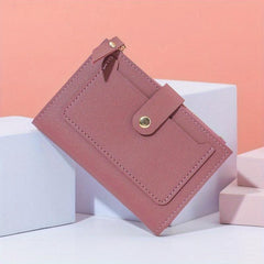 Zipper Bifold Wallet Mini card Holder Zipper Coin Purse