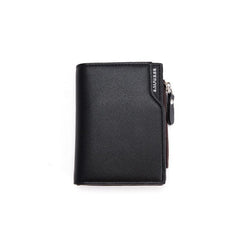 Men's Mini Coin Purse Zipper Bag PU Leather