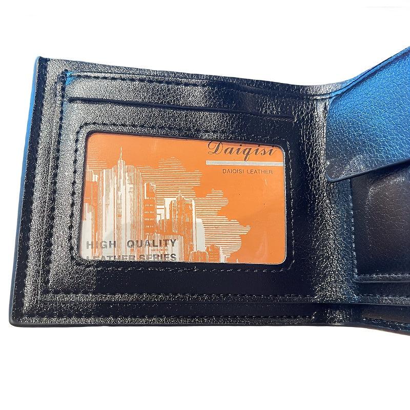 Men's Leather Short Wallet Money Clip Card Holder Coin Pocket
