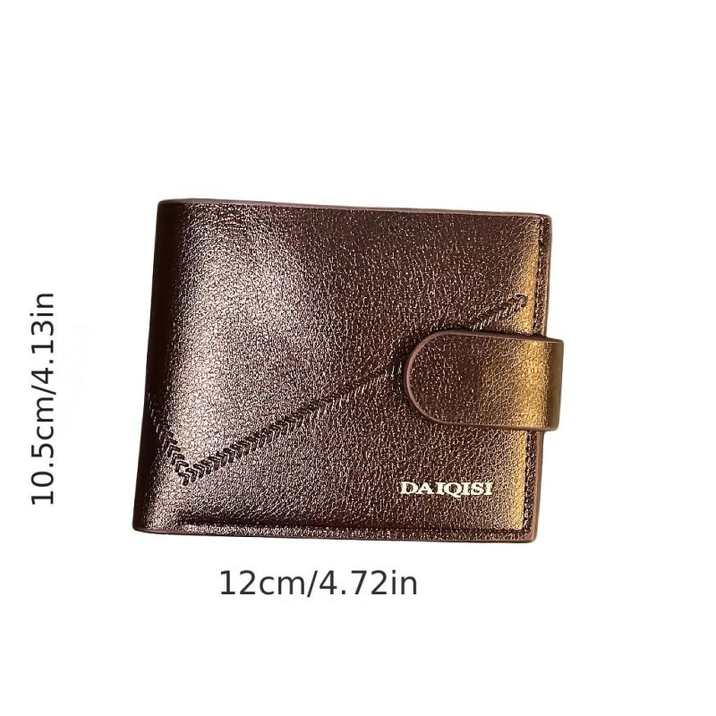 Men's Leather Short Wallet Money Clip Card Holder Coin Pocket