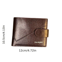 Men's Leather Short Wallet Money Clip Card Holder Coin Pocket