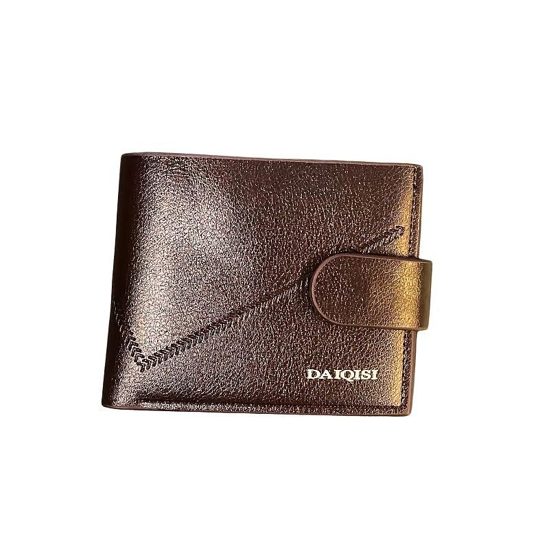 Men's Leather Short Wallet Money Clip Card Holder Coin Pocket