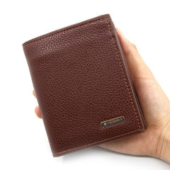 Men's Leather Short Wallet Money Clip Card Holder Coin Purse
