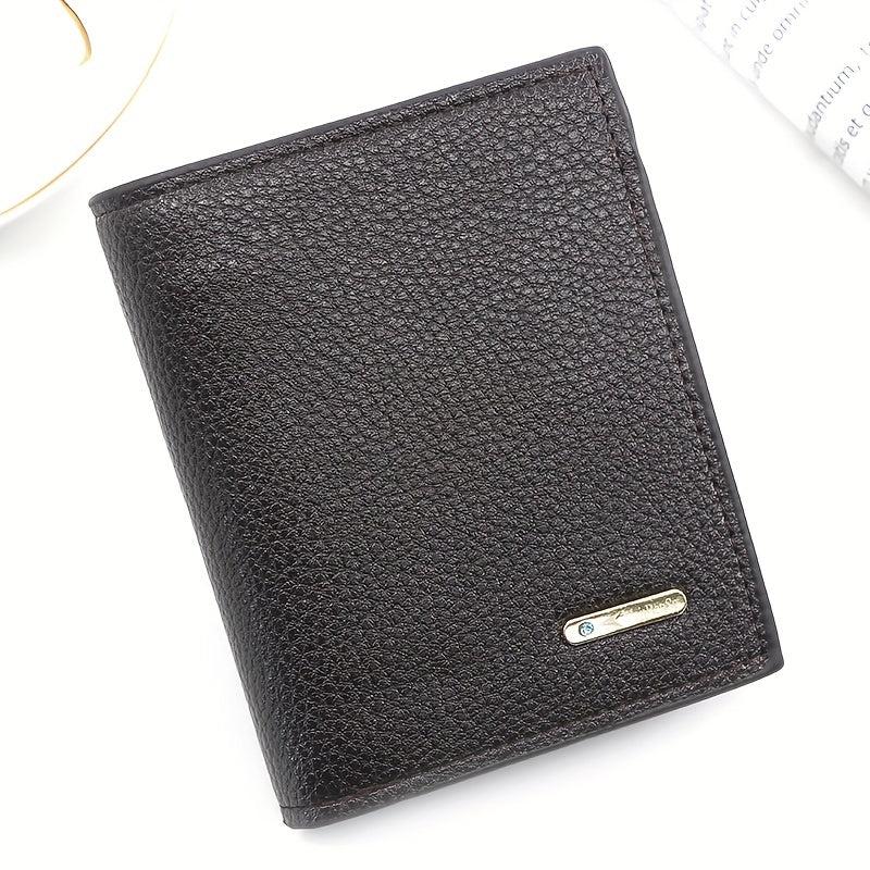 Men's Leather Short Wallet Money Clip Card Holder Coin Purse