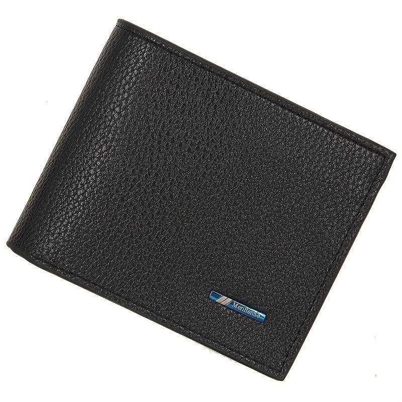 Men's Leather Short Wallet Money Clip Card Holder Coin Purse
