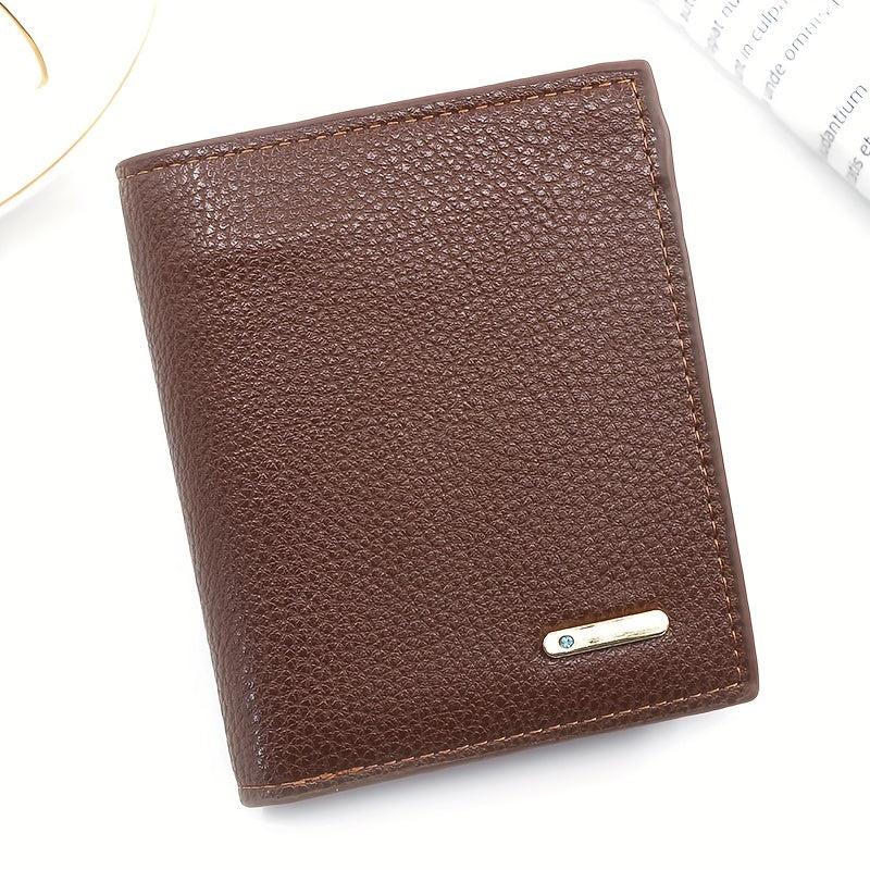 Men's Leather Short Wallet Money Clip Card Holder Coin Purse