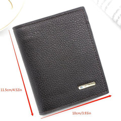 Men's Leather Short Wallet Money Clip Card Holder Coin Purse