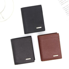 Men's Leather Short Wallet Money Clip Card Holder Coin Purse