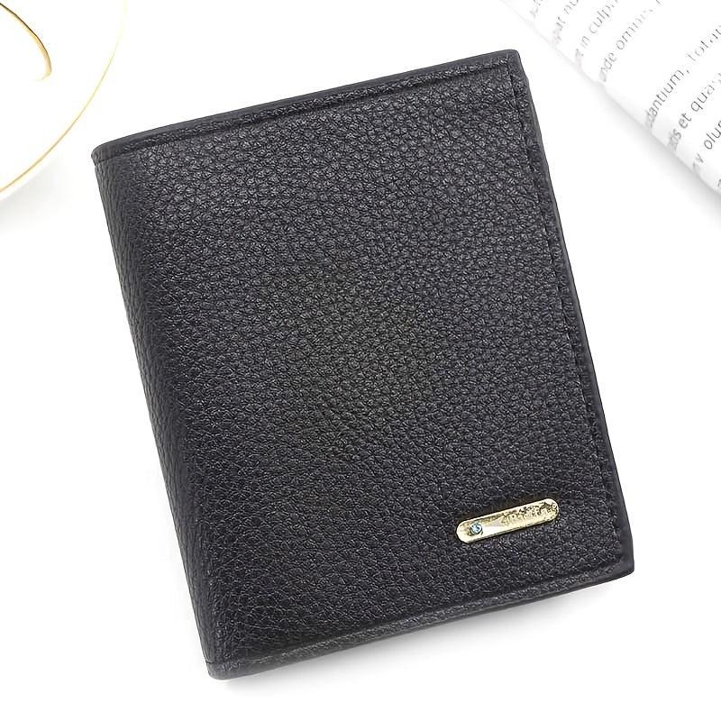 Men's Leather Short Wallet Money Clip Card Holder Coin Purse