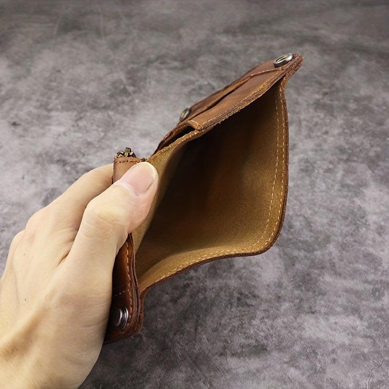 Top Layer Leather Wallet Retro Men's Long Card Package
