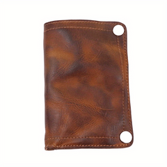 Top Layer Leather Wallet Retro Men's Long Card Package