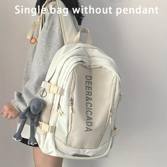 Large Capacity Backpack Preppy Back To School Daypack Casual Travel Knapsack