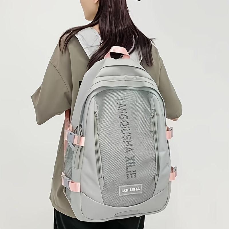 Large Capacity Backpack Preppy Back To School Daypack Casual Travel Knapsack