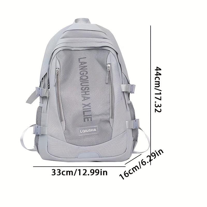 Large Capacity Backpack Preppy Back To School Daypack Casual Travel Knapsack