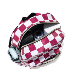 Plaid Pattern Backpack Mini Nylon Bookbag Casual Double Shoulder Daypack