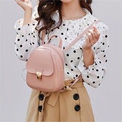 Mini Backpack Purse Preppy School Daypack Women's Travel Knapsack & Wallet